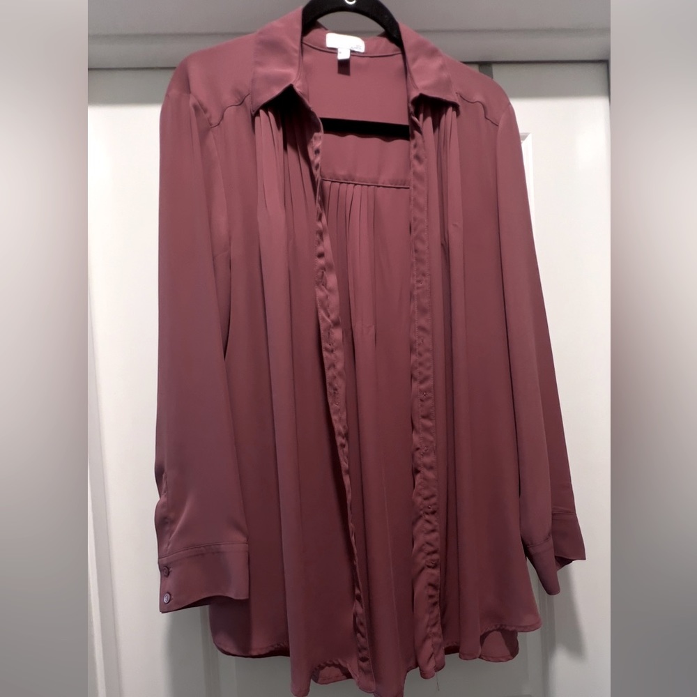 14th & Union High/Low Crepe Blouse